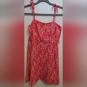 Nordstrom Walking On Sunshine Girls Pink and Red Dress Size Large
